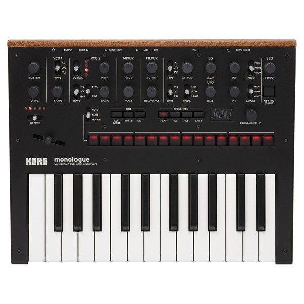 Korg Monologue Analogue Synthesizer, Black - Top