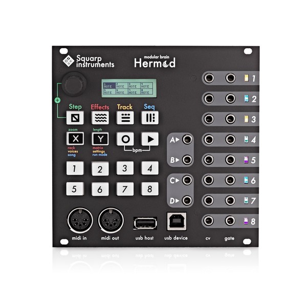 Squarp Instruments Hermod Eurorack Sequencer, Black