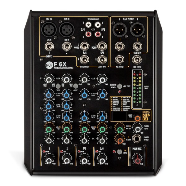 RCF F 6X 6-Channel Mixer with Multi-FX, Top