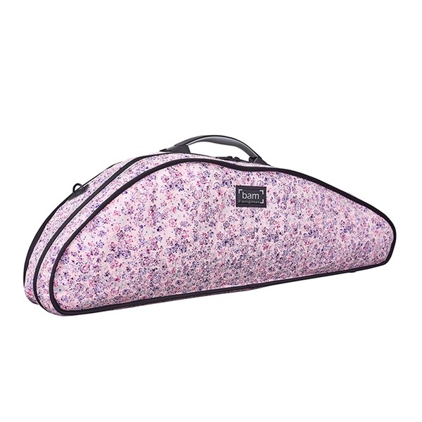 BAM HO2000XLF Hoody for Hightech Slim Violin Case, Pink Flowers, Side