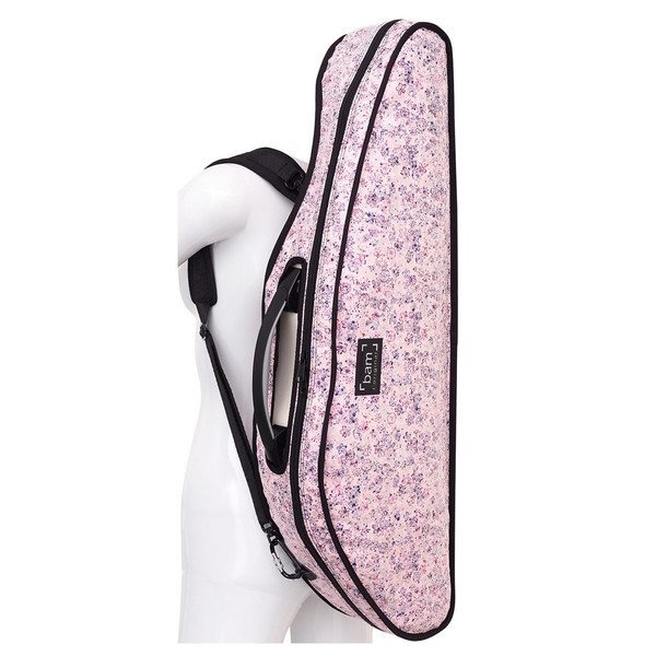 BAM HO2000XLF Hoody for Hightech Slim Violin Case, Pink Flowers, Rear