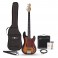 Gitara basowa LA Select Sunburst zestaw wzmacniaczy basowych 15W