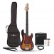 LA Select Bass Guitar + 15W Amp Pack, Sunburst