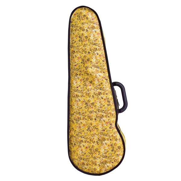 BAM HO2002XLF Hoody for Contoured Violin Case, Yellow Flowers, Back