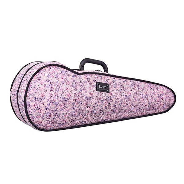 BAM HO2002XLF Hoody for Contoured Violin Case, Pink Flowers