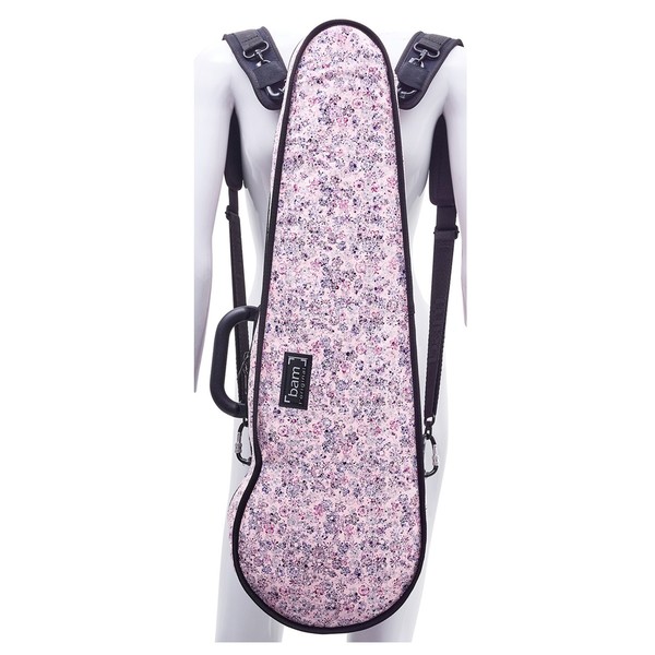 BAM HO2002XLF Hoody for Contoured Violin Case, Pink Flowers