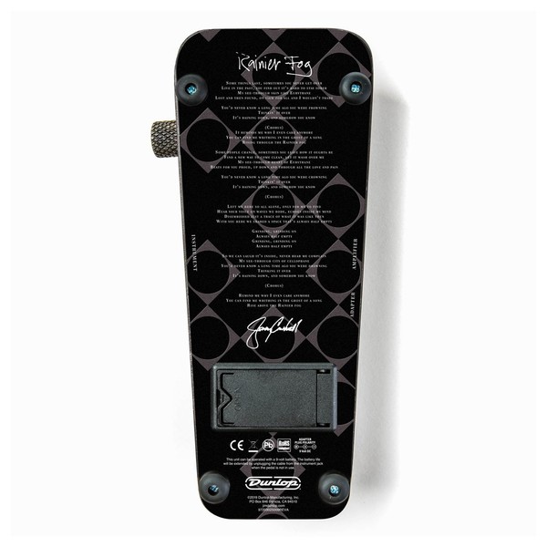 Dunlop Jerry Cantrell Cry Baby Wah, Distressed Black, Bottom Plate