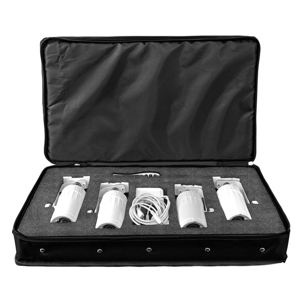 Chauvet EZPin Pack 4 Battery-Powered LED Pin Spot Lighting System, Full Package