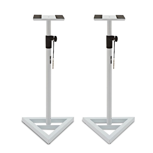 Studio Monitor Speaker Stands, White, Pair