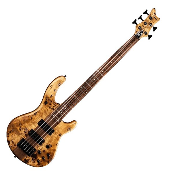 Dean Edge Select 5-String Bass, Burled Poplar Satin Natural