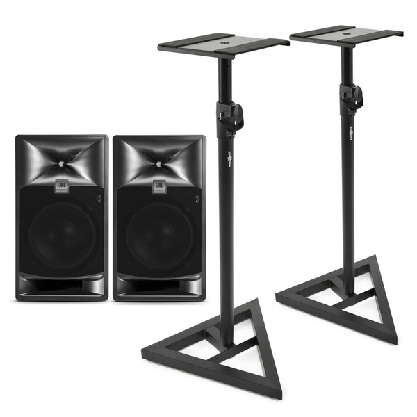 JBL 708P Studio Monitor Pair with Stands