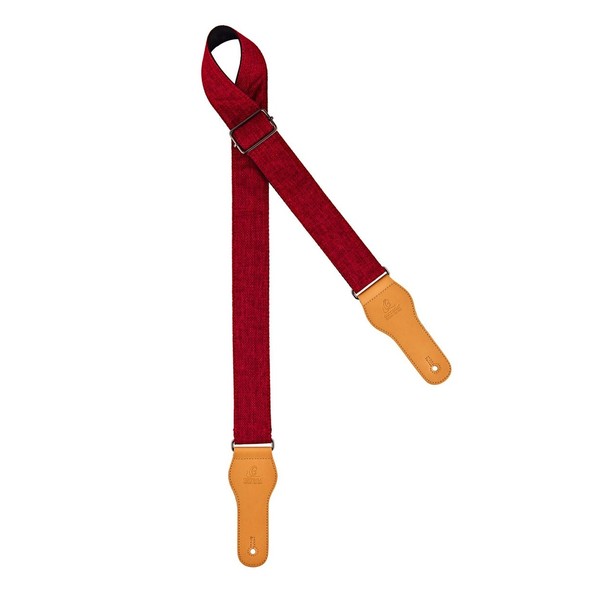 Ortega OCS-250 Casual Series Guitar Strap, Burgundy Cotton