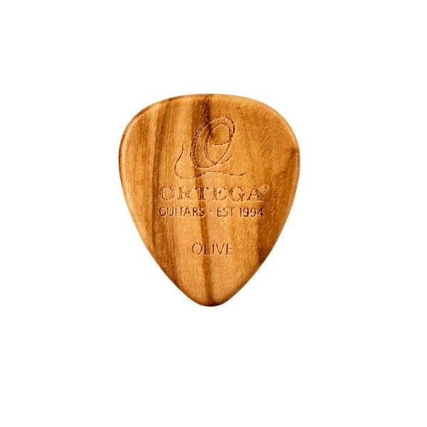 Ortega OGPW-OV2 Wooden Picks Curved 2.5mm, Olive Front