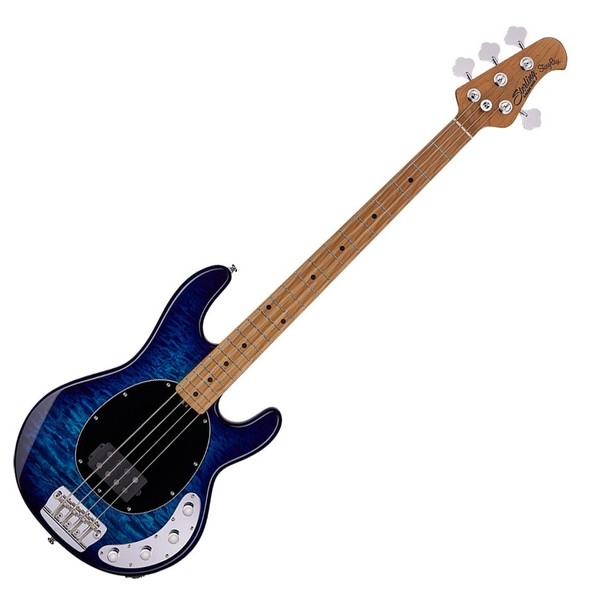 Sterling by Music Man StingRay Bass MN, Quilt Neptune Blue