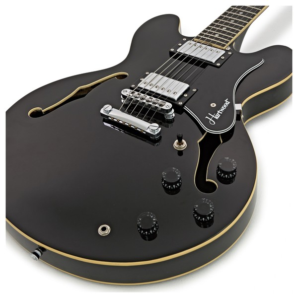 Hartwood Revival Semi Acoustic Guitar, Jet Black