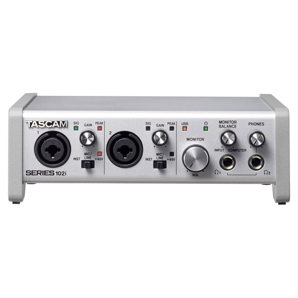 Tascam Series 102i Audio/MIDI Interface - Front