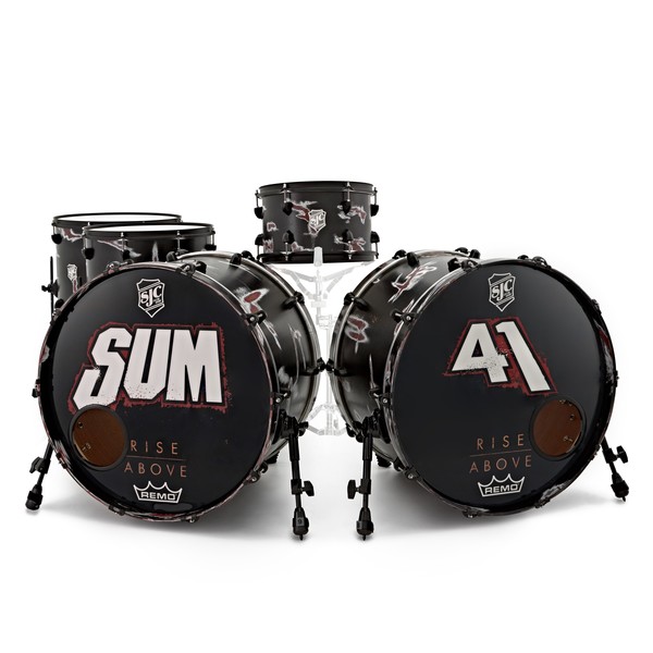 SJC Drum Custom Frank Zummo of Sum 41 Used Mahogany 5pc Shell Pack main 1