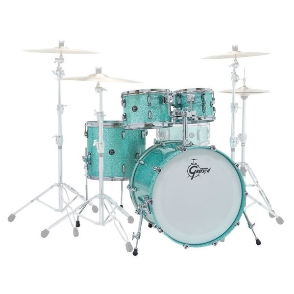 Gretsch Renown Maple 20'' Fusion 4pc Shell Pack, Turquoise Sparkle - Main Image