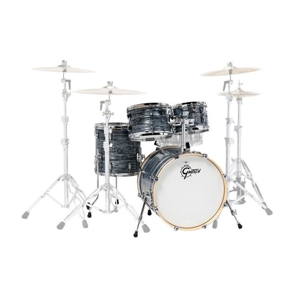 Gretsch Renown Maple 20'' Fusion 4pc Shell Pack, Silver Oyster Pearl - Main Image