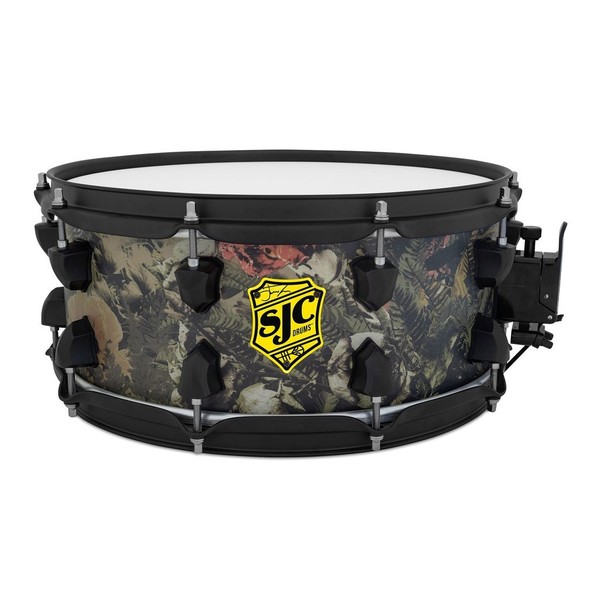 SJC Drums Josh Dun 14 x 6 "Trench Camo" Snare Drum, Black HW - Main