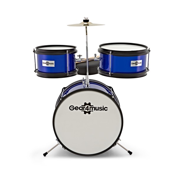 Children's Drum Kit by Gear4music, Blue front