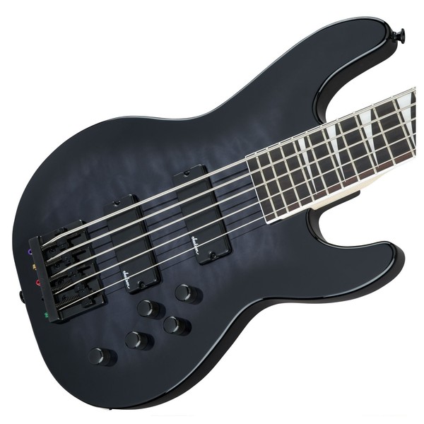Jackson JS3VQ Concert 5-String Bass, Transparent Black Burst - body