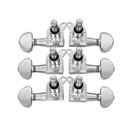 Guitarworks Tuning Machines, 3-A-Side Kidney Keys, Chrome