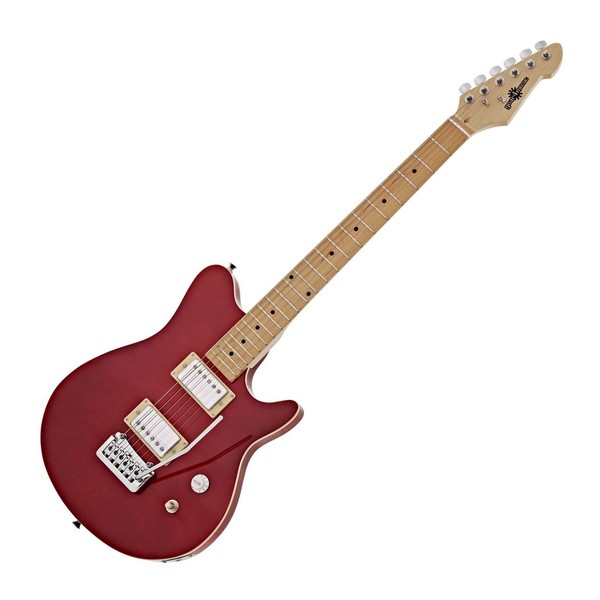 Santa Monica Electric Guitar by Gear4music, Trans Red - B-Stock - Front