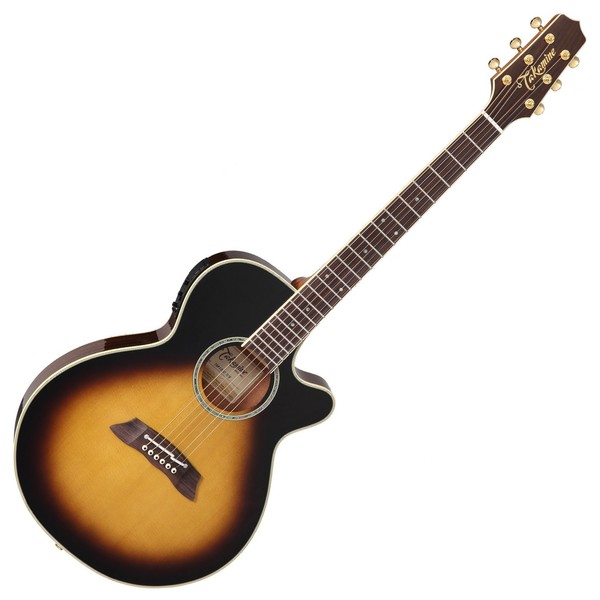 Takamine TSP138C Thinline Electro Acoustic, Tobacco Sunburst Gloss Front View