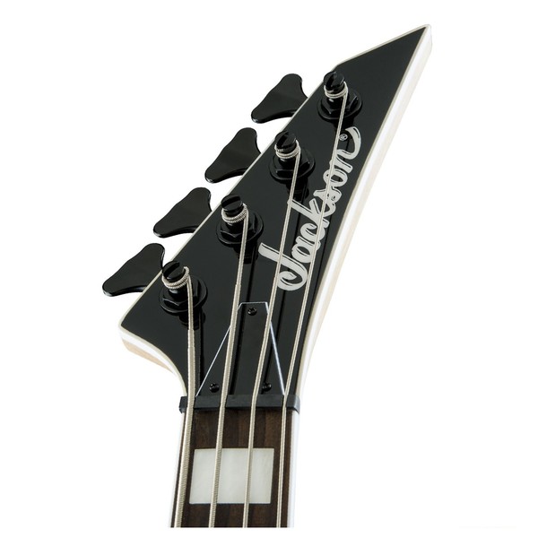Jackson JS3Q Kelly Bird Bass, Transparent Red Burst - headstock