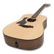 Taylor 110e Dreadnought LH Electro Acoustic Guitar, Natural angle