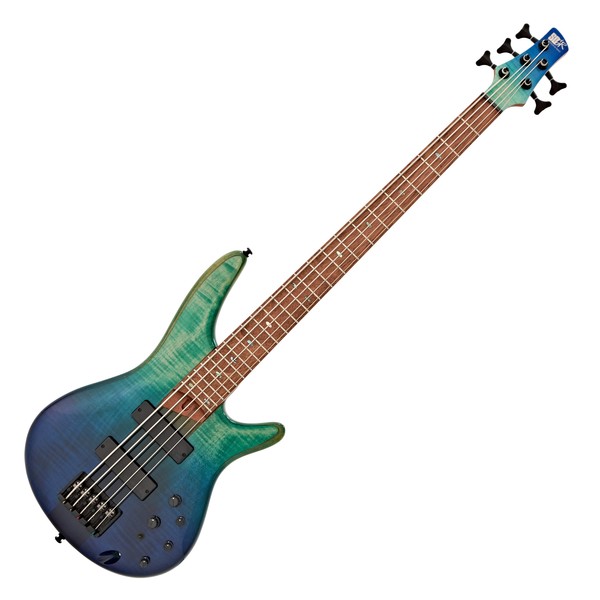 Ibanez SR875 5-String Bass, Blue Reef Gradation main