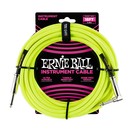 Ernie Ball P06085 18ft Straight-Angle Braided Cable, Yellow