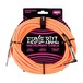 Ernie Ball 18ft Straight-Angle Braided Instrument Cable, Orange - Front