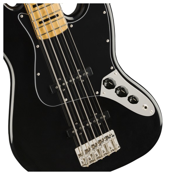 Squier Classic Vibe 70s 5-String Jazz Bass MN, Black at Gear4music