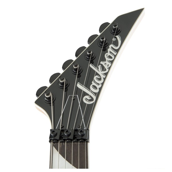 Jackson JS32 Rhoads, Black w/ White Bevels - headstock