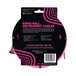 Ernie Ball 18ft Straight-Angle Braided Instrument Cable, Neon Pink - Back