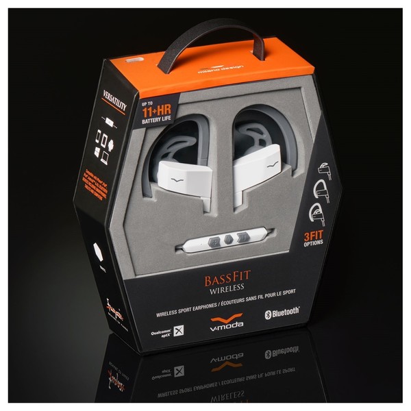 V-Moda Bassfit Wireless In-Ear Sport Headphones, White