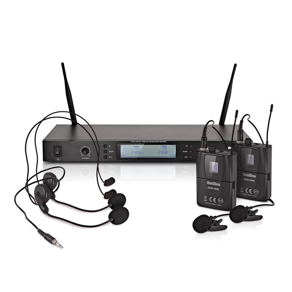 SubZero SZW-200L Dual Digital Wireless Headset and Lav Mic System