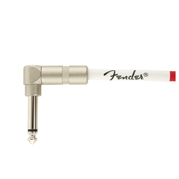Fender Original 30ft Coil Straight/Angle Instrument Cable, Fiesta Red angle jack