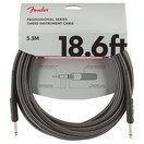 Fender Professional Series Instrument Cable 5.5M / 18.6', Gray Tweed