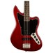 Squier Vintage Modified Jaguar Bass Special, Crimson Red Transparent front close up view