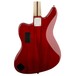 Squier Vintage Modified Jaguar Bass Special, Crimson Red Transparent rear close up view