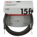 Fender Professional 15ft Straight Instrument Cable, Black