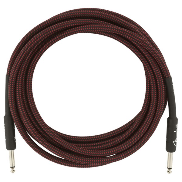 Fender Professional 15ft Straight Instrument Cable, Red Tweed - Cable