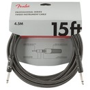 Fender Professional Instrumentenkabel, 15 Fu&szlig; (4,5 m) gerade, Gray Tweed