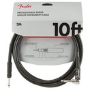 Fender Professional 10ft Straight/Angle Instrument Cable, Black