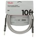 Fender Professional 10ft Straight Instrument Cable, White Tweed