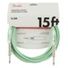Fender Original 15ft Straight Instrument Cable, Surf Green Boxed