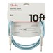 Fender Original 10ft Straight Instrument Cable, Daphne Blue Boxed